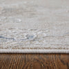 Feizy Pasha 39M9F Transitional Floral & Botanical in Taupe/Ivory/Blue