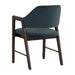 Sunpan Milton Dining Armchair - Smoke Acacia - Meg Dusty Teal