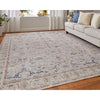 Feizy Pasha 39M4F Transitional Ikat in Ivory/Blue/Taupe