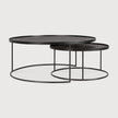 Ethnicraft Tray Round Coffee Table Set