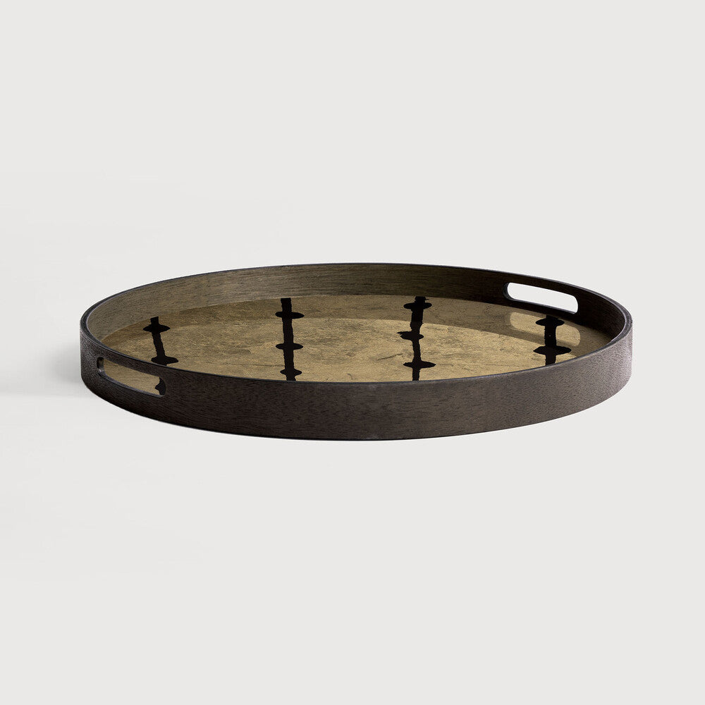 Ethnicraft Gold Leaf Dots Glass Tray