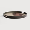 Ethnicraft Layered Dots Round Glass Tray 437