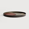 Ethnicraft Overlapping Dots Round Glass Tray