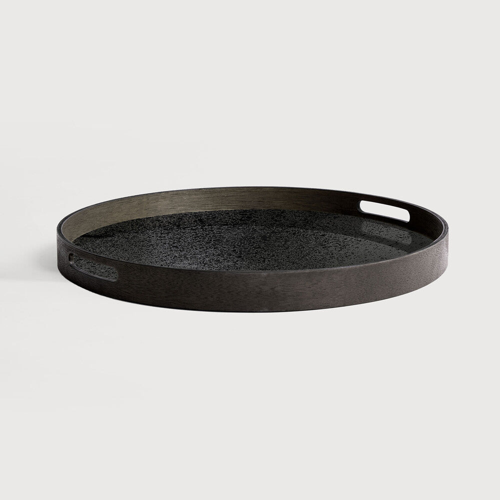 Ethnicraft Aged Round Mirror Tray