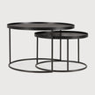 Ethnicraft Tray Round Coffee Table Set