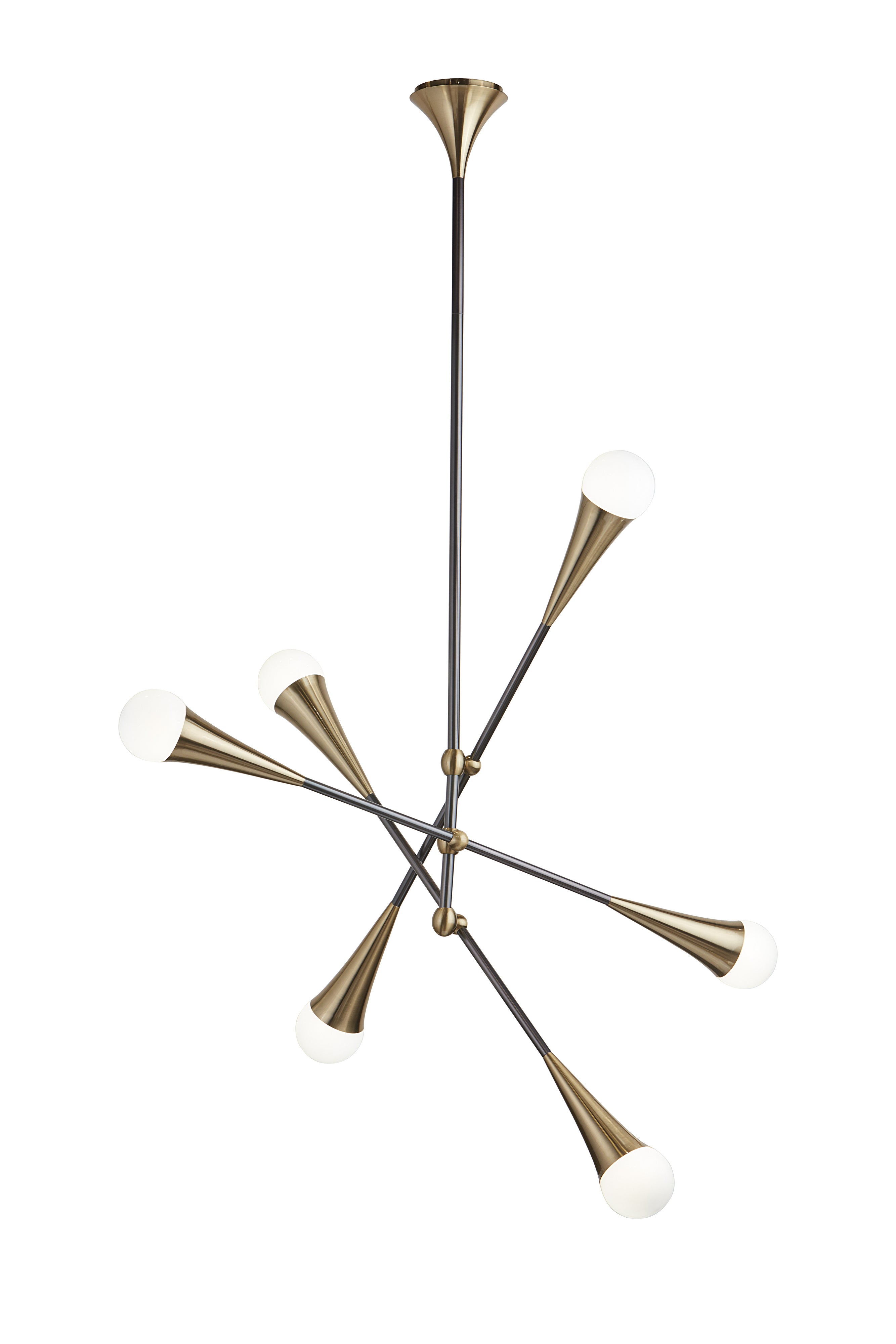 Sunpan Zenith Chandelier - Brass And Black