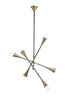 Sunpan Zenith Chandelier - Brass And Black