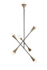 Sunpan Zenith Chandelier - Brass And Black