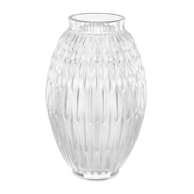 Lalique Empreinte Animale Plumes Large Vase