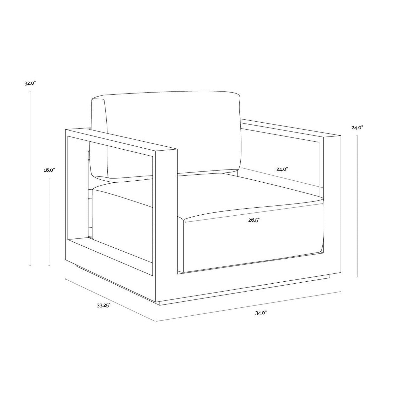 Sunpan Tavira Armchair