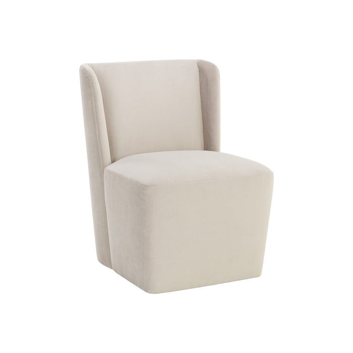 Sunpan Amita Wheeled Dining Chair