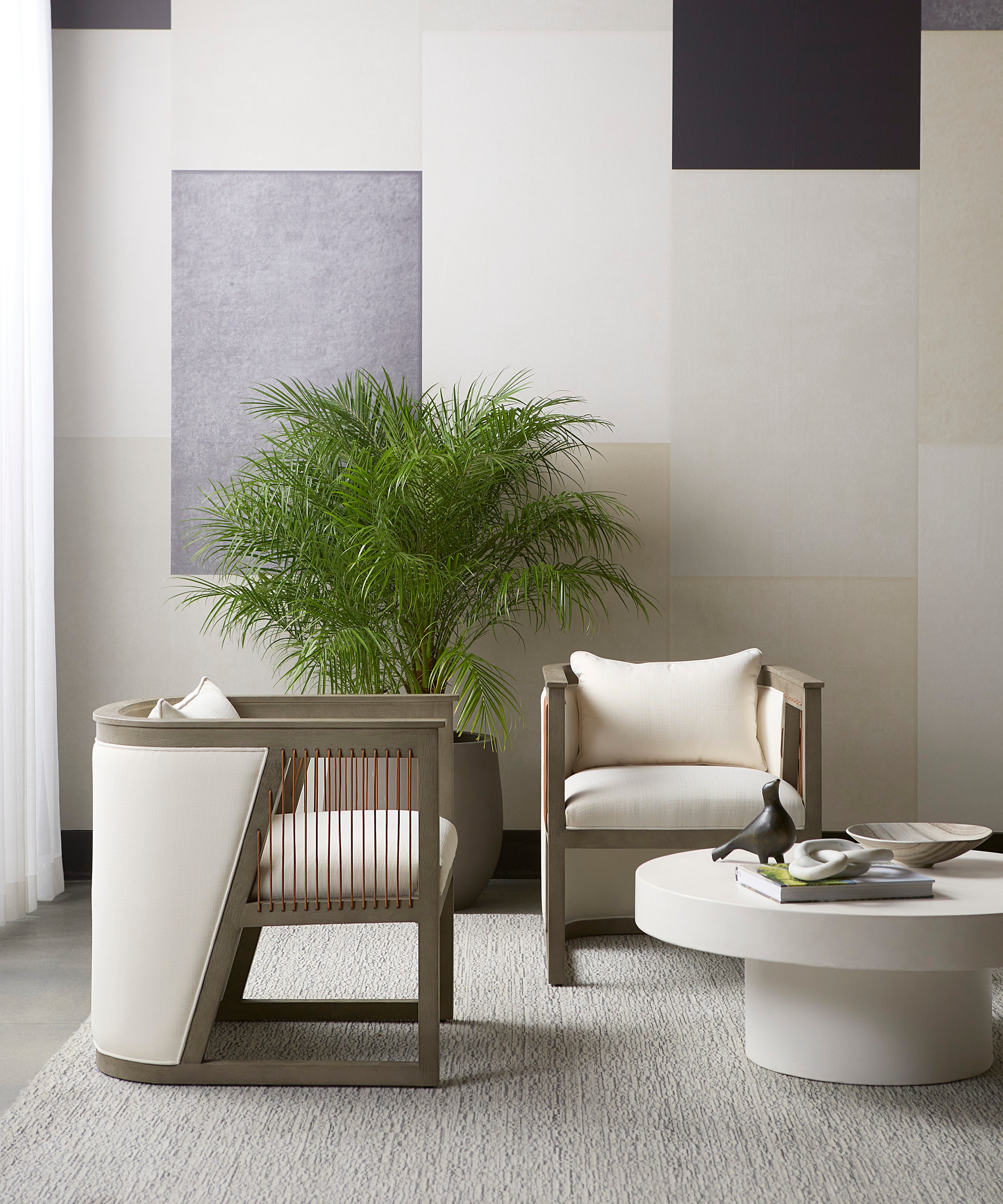 Sunpan Sala Lounge Chair - Linoso Ivory