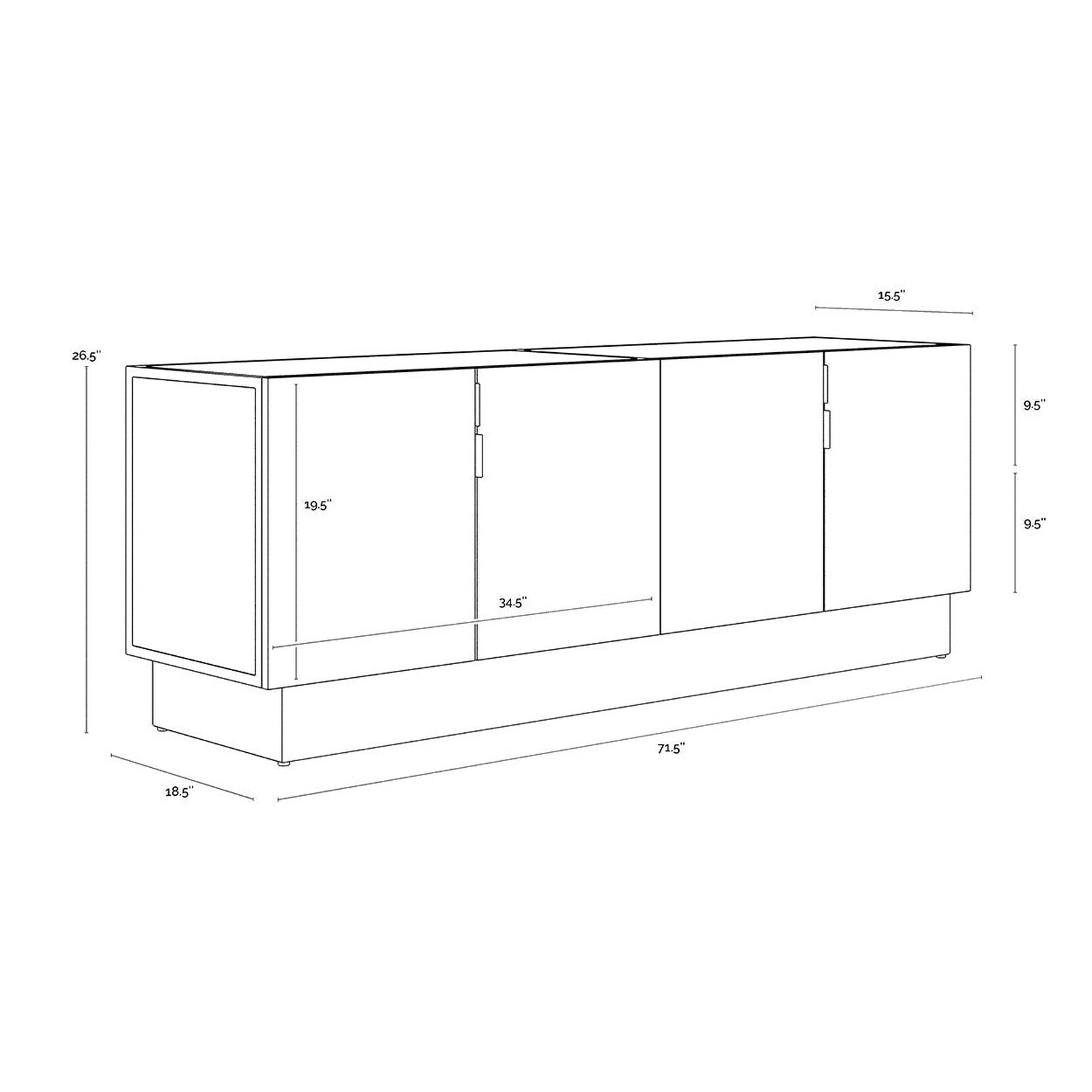 Sunpan Caddo Sideboard