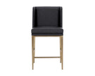 Sunpan Joplin Counter Stool - Cantina Black / Vera White Pepper