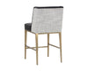 Sunpan Joplin Counter Stool - Cantina Black / Vera White Pepper