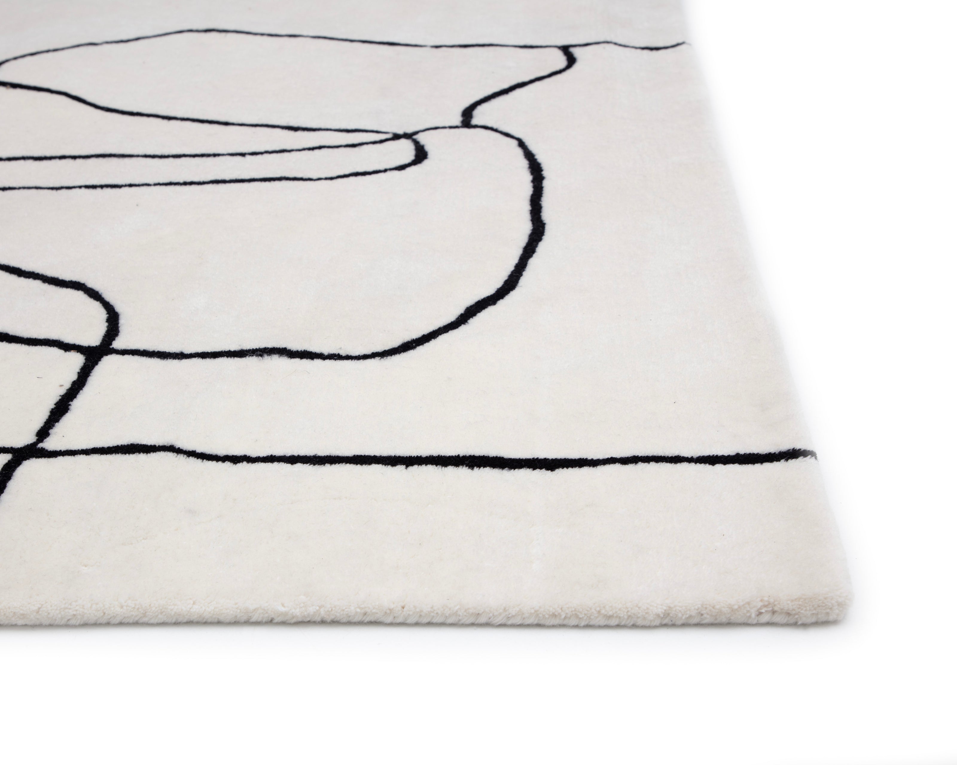 Sunpan Tilda Hand -Tufted Rug - Ivory / Charcoal