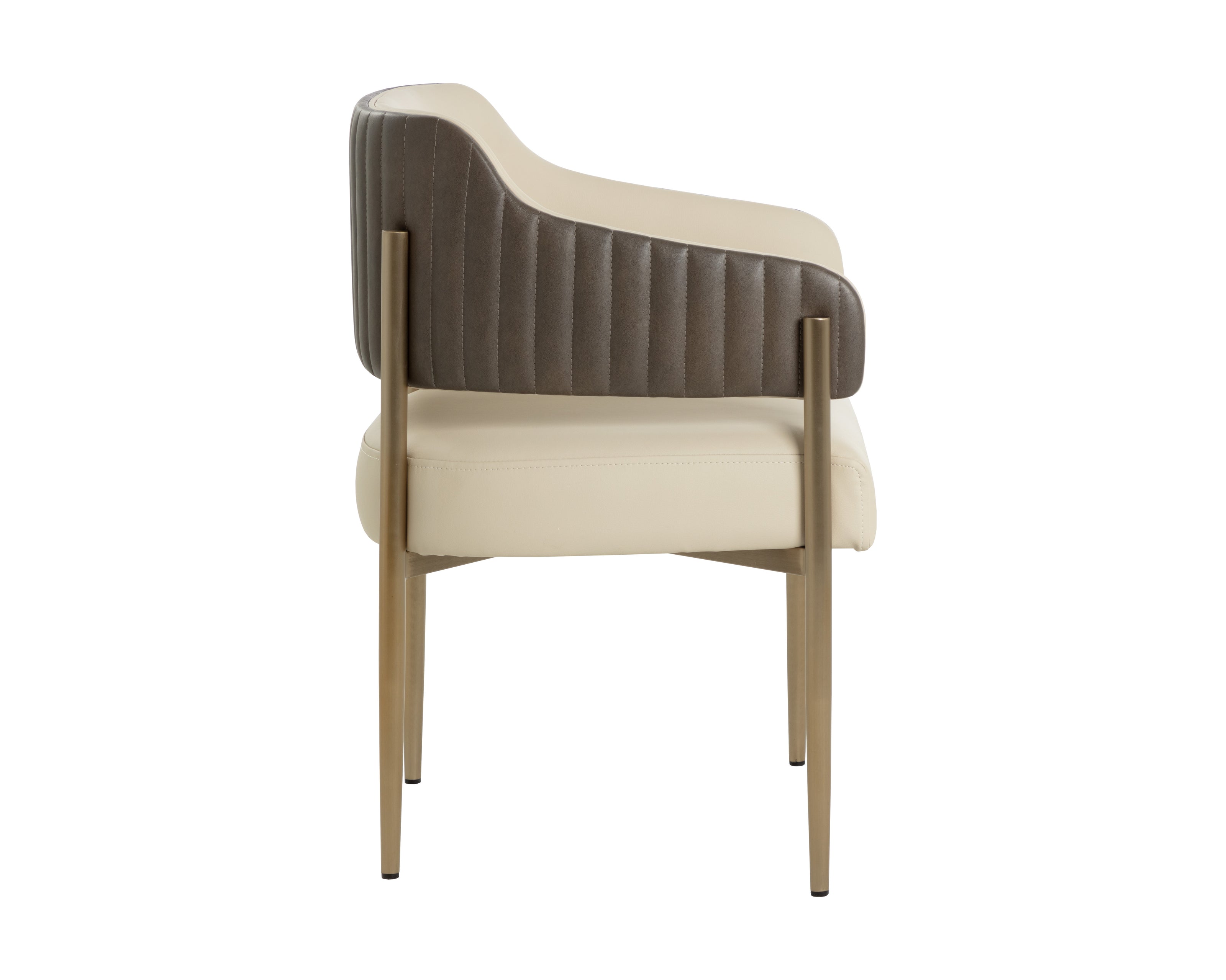 Sunpan Tova Dining Armchair - Dillon Cream / Bravo Ash