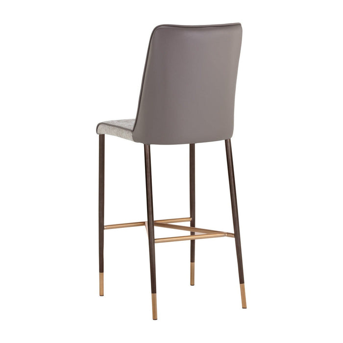 Sunpan Klaus Barstool - Gunmetal - Flint Grey / Napa Taupe