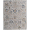 Feizy Pasha 39M9F Transitional Floral & Botanical in Taupe/Ivory/Blue