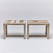 Interlude Home Venice Rectangular Stools - Champagne