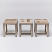 Interlude Home Venice Square Stools - Champagne