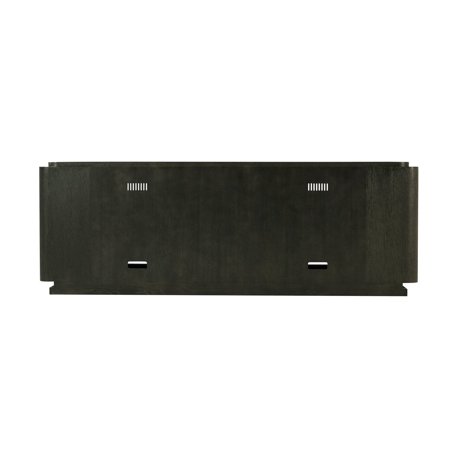 Theodore Alexander Repose Glass Door Media Console With Drawers and Side Storage