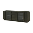 Theodore Alexander Repose Glass Door Media Console With Drawers and Side Storage