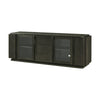 Theodore Alexander Repose Glass Door Media Console With Drawers and Side Storage