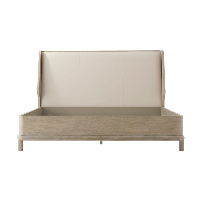 Theodore Alexander Repose Wooden with Upholstered Headboard Bed