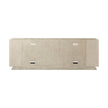 Theodore Alexander Repose Glass Door Media Console With Drawers and Side Storage