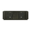 Theodore Alexander Repose Glass Door Media Console With Drawers and Side Storage