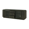 Theodore Alexander Repose Glass Door Media Console With Drawers and Side Storage