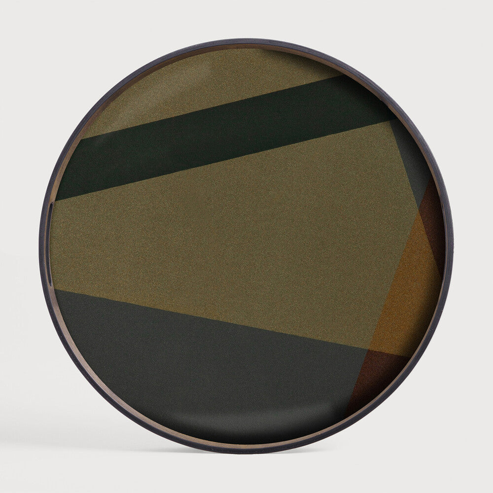 Ethnicraft Angle Round Glass Tray 572