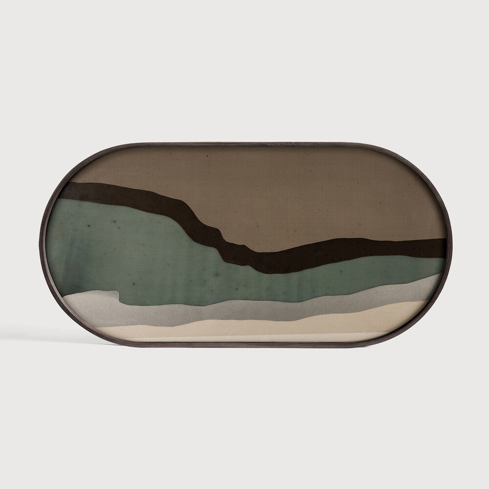 Ethnicraft Wabi Sabi Oval Glass Tray 580