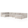 Langham Channeled 5-Piece Sectional Right Chaise