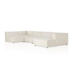 Langham Channeled 5-Piece Sectional Right Chaise