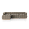 Roma Outdoor 3-Piece Sectional with Ottoman