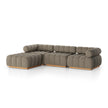 Roma Outdoor 3-Piece Sectional with Ottoman