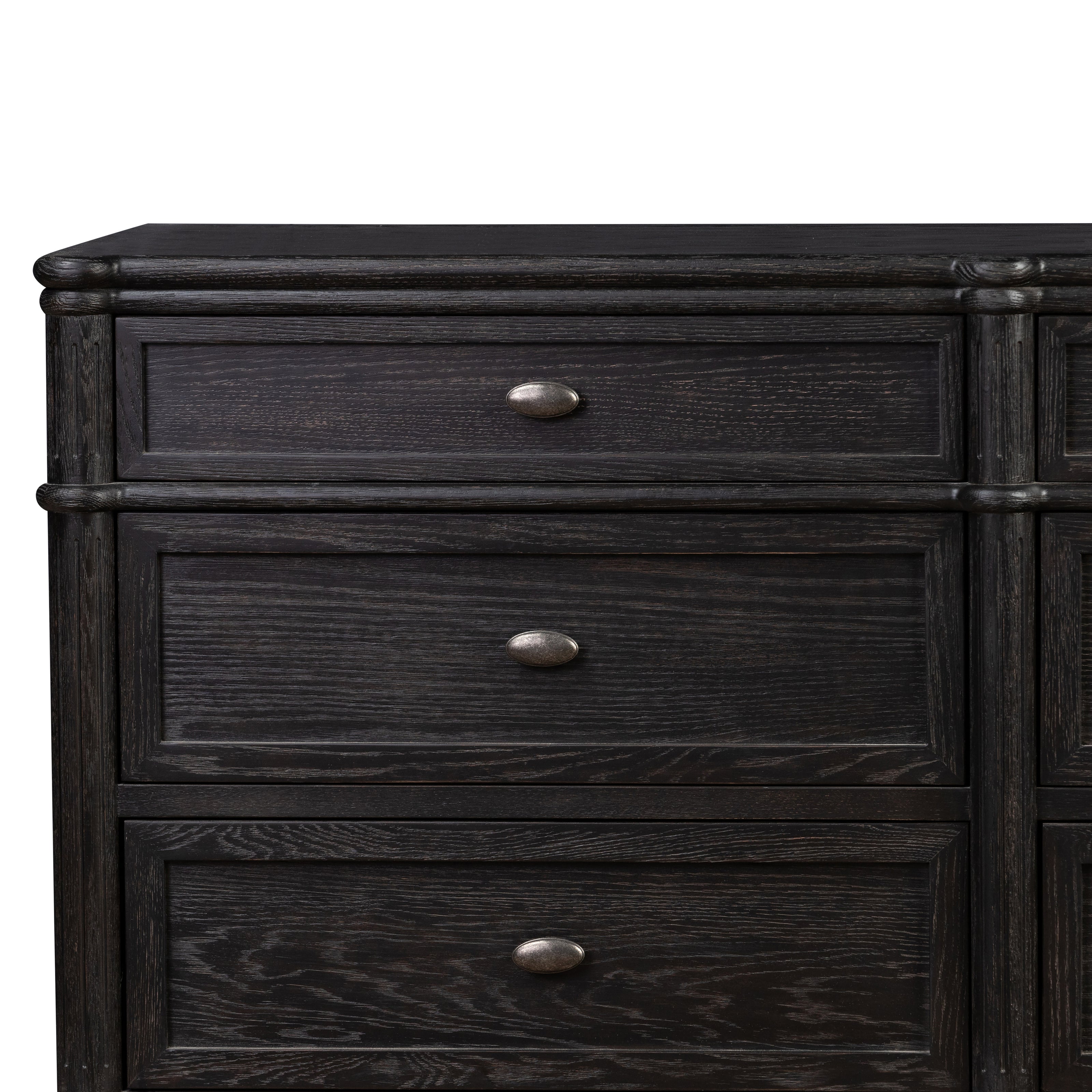 Toulouse 9 Drawer Dresser - Distressed Black