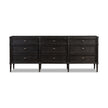 Toulouse 9 Drawer Dresser - Distressed Black