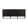 Toulouse 9 Drawer Dresser - Distressed Black