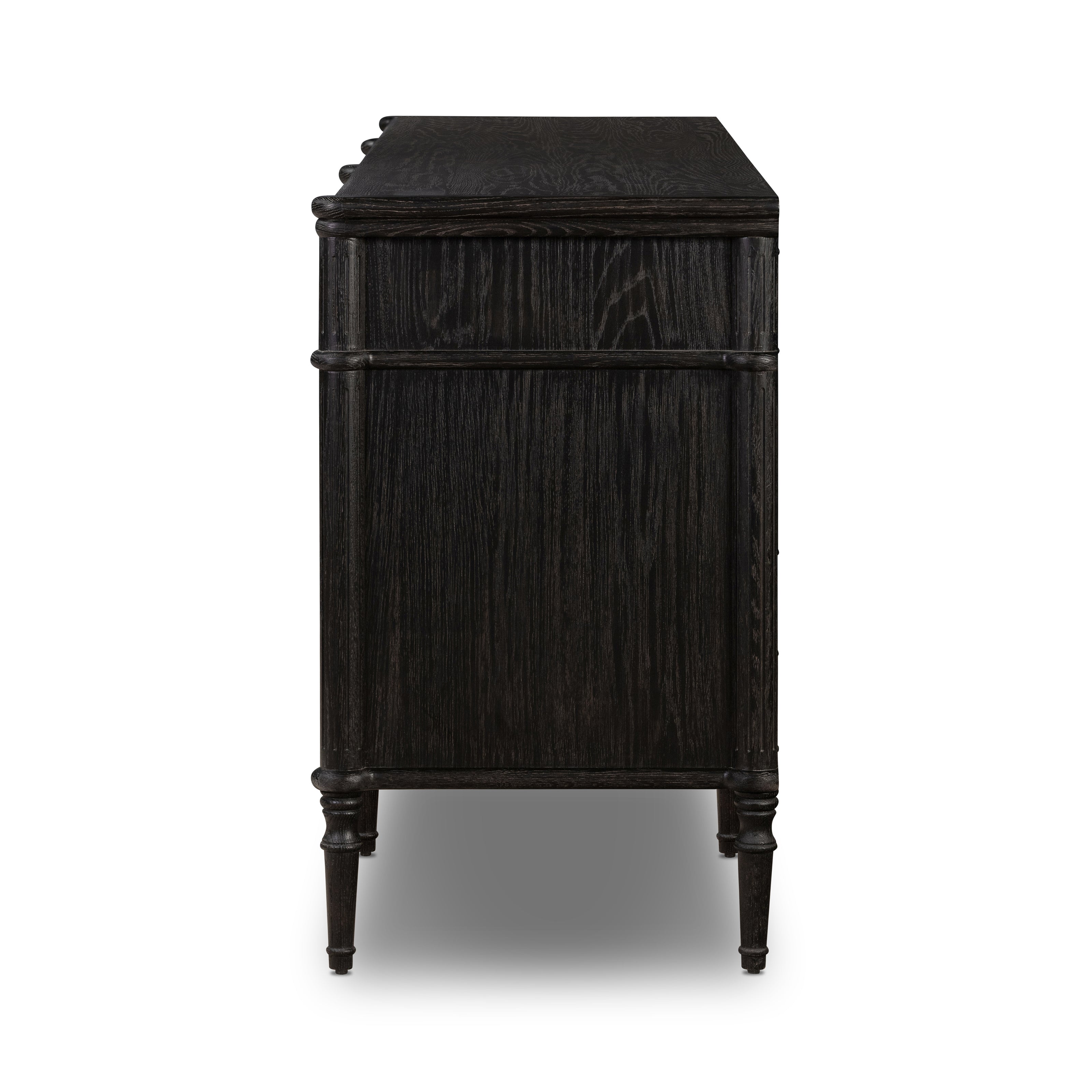 Toulouse 9 Drawer Dresser - Distressed Black