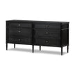 Toulouse 6 Drawer Dresser - Distressed Black