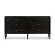 Toulouse 6 Drawer Dresser - Distressed Black