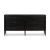 Toulouse 6 Drawer Dresser - Distressed Black