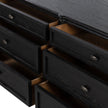 Toulouse 6 Drawer Dresser - Distressed Black