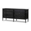 Toulouse 6 Drawer Dresser - Distressed Black