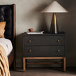 Fiona Nightstand-Black Raffia