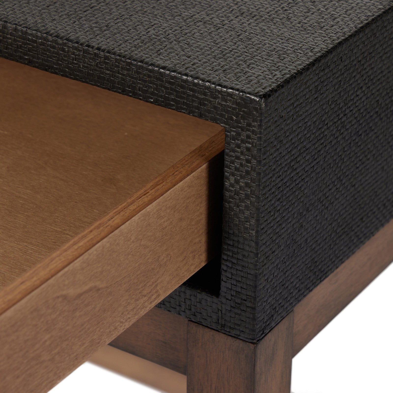 Fiona Desk-Black Raffia