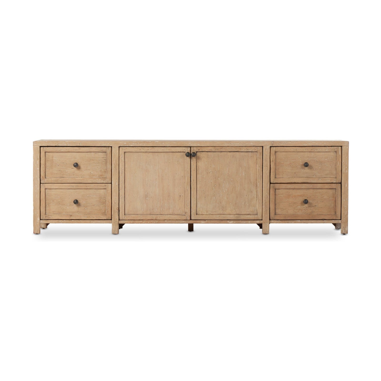 Gaines Media Console-Aged Light Pine